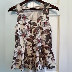 Miss Valley, Floral peplum top Size M